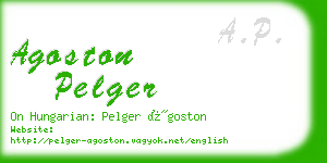 agoston pelger business card